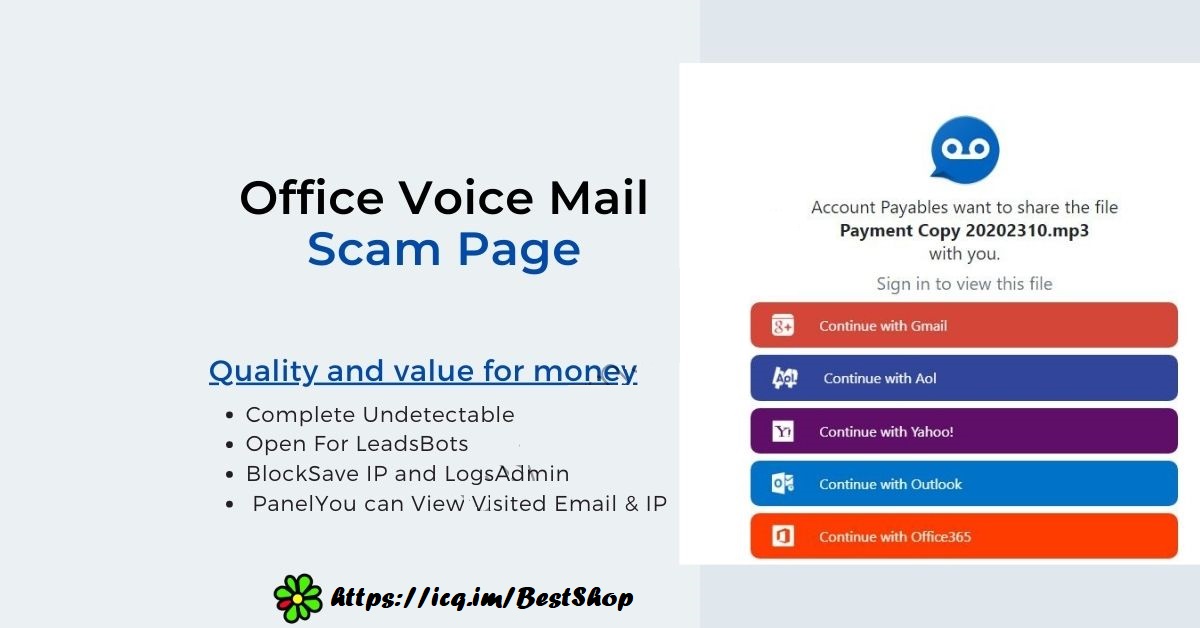 Office mail scam page